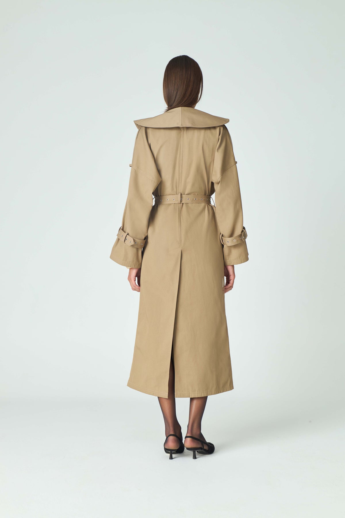 Oversized Statement Collar Trench Coat